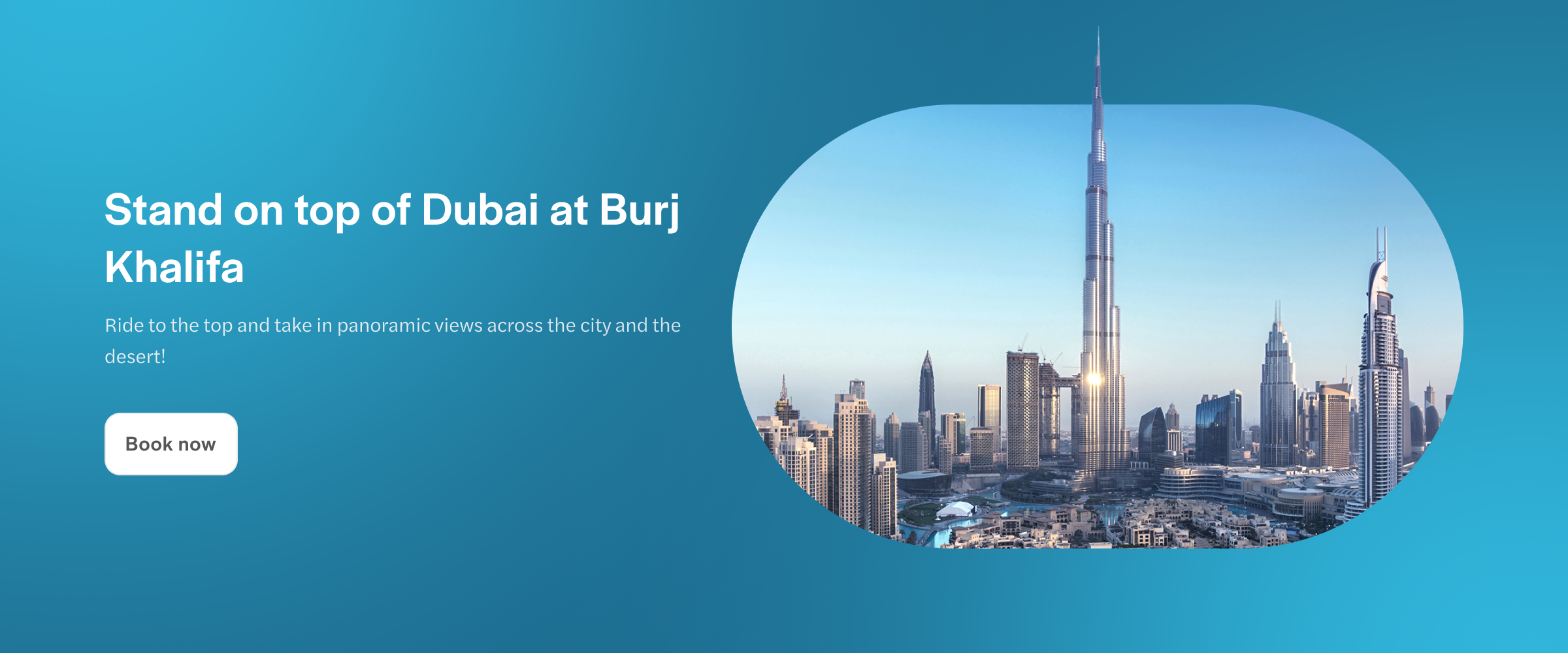 Aerial view of Burj Khalifa and Dubai cityscape.